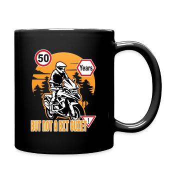 Cinquante mais pas un peu tranquille 50e anniversaire - Mug uni - noir - Droite