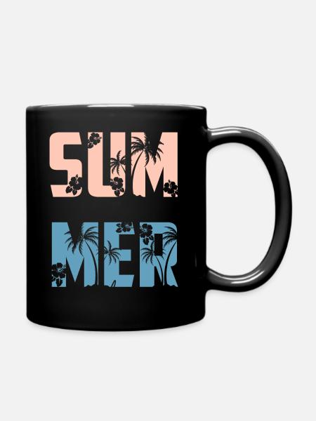 Summer | Summer Season - Full Colour Mug - black