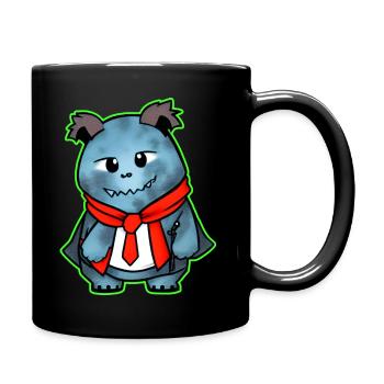 Cute Creepy Monster Zombie Horror Teddy Bear - Full Colour Mug - black - Right