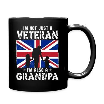 I'm Not Just A Veteran I m Also A Grandpa - Full Colour Mug - black - Right