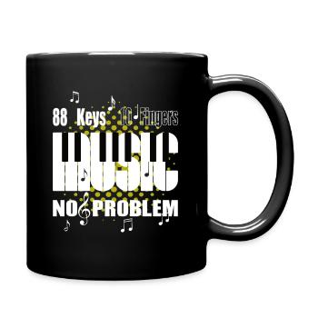 Piano Piano 88Keys 10Fingers Music Instrument - Full Colour Mug - black - Right
