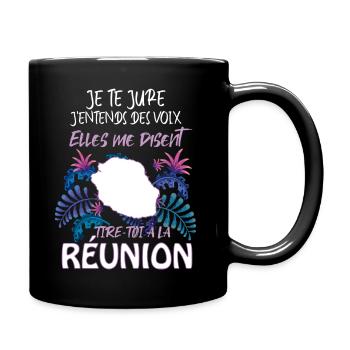 La Réunion me Manque Humour Homme Ou Femme - Mug uni - noir - Droite