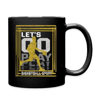 Basketball Dribbling Team Sports - Full Colour Mug - black - Right
