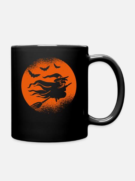 Halloween | Sorcières sur balai | Fête d’Halloween - Mug uni - noir