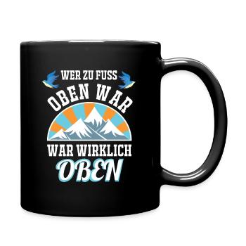 Outdoor Wandern zu Fuss oben - Tasse einfarbig - Schwarz - Rechts