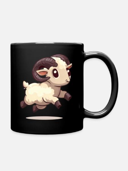 Der kleine Bock - Tasse einfarbig - Schwarz