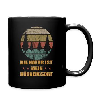 Bergsteigen - Tasse einfarbig - Schwarz - Rechts