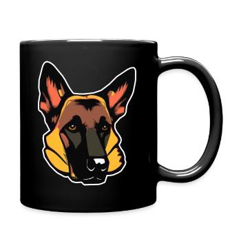 German Shepherd - Full Colour Mug - black - Right