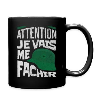 Attention je vais me fachir la 7ème compagnie - Mug uni - noir - Droite