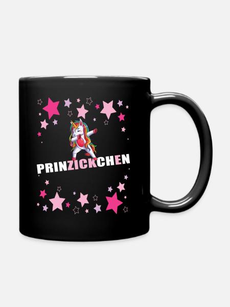 Prinzessin Prinzickchen Einhorn - Tasse einfarbig - Schwarz
