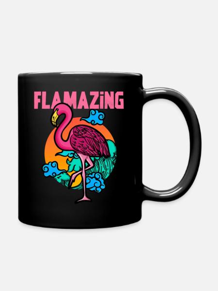Flamazing Flamingo - Full Colour Mug - black