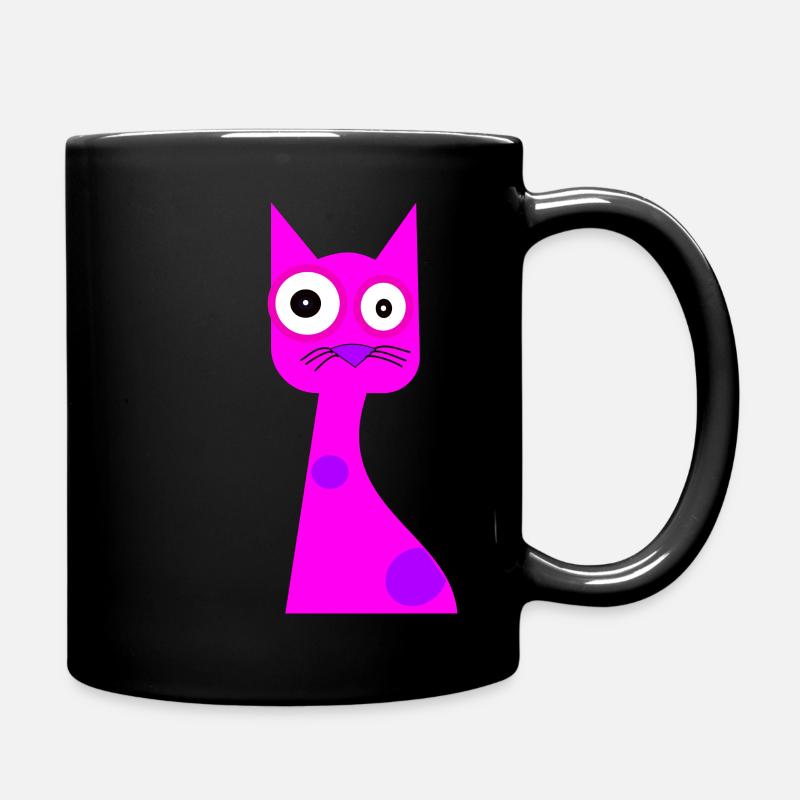 Cat - Full Colour Mug - black