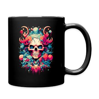 Gruselige Halloween-Monster - Tasse einfarbig - Schwarz - Rechts