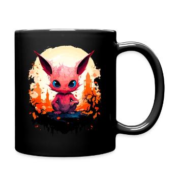 Gruselige Halloween-Monster - Tasse einfarbig - Schwarz - Rechts