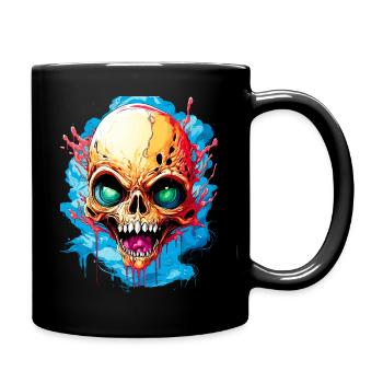 Gruselige Halloween-Monster - Tasse einfarbig - Schwarz - Rechts