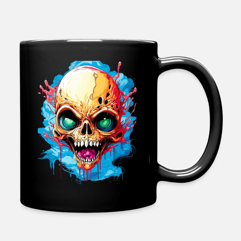 Creepy Halloween monsters - Full Colour Mug - black