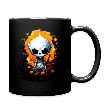 Gruselige Halloween-Monster - Tasse einfarbig - Schwarz - Rechts