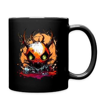 Gruselige Halloween-Monster - Tasse einfarbig - Schwarz - Rechts