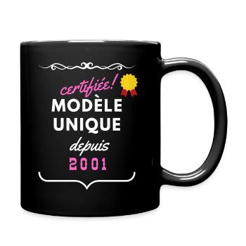 certifiée modèle unique depuis 2001 - Mug uni - noir - Droite