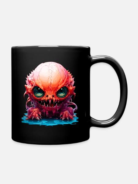 Monstres effrayants d’Halloween - Mug uni - noir