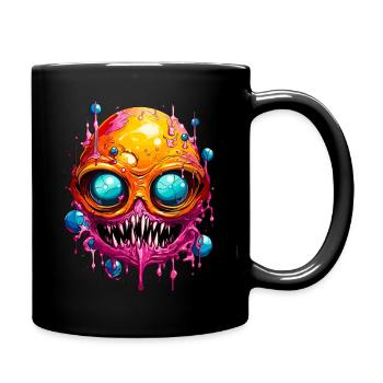 Gruselige Halloween-Monster - Tasse einfarbig - Schwarz - Rechts