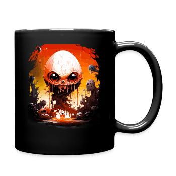 Gruselige Halloween-Monster - Tasse einfarbig - Schwarz - Rechts