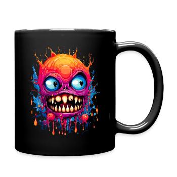Gruselige Halloween-Monster - Tasse einfarbig - Schwarz - Rechts