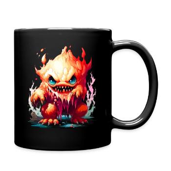 Gruselige Halloween-Monster - Tasse einfarbig - Schwarz - Rechts