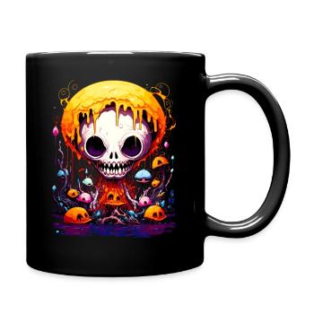 Gruselige Halloween-Monster - Tasse einfarbig - Schwarz - Rechts
