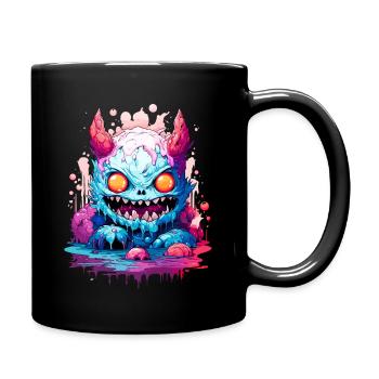 Gruselige Halloween-Monster - Tasse einfarbig - Schwarz - Rechts