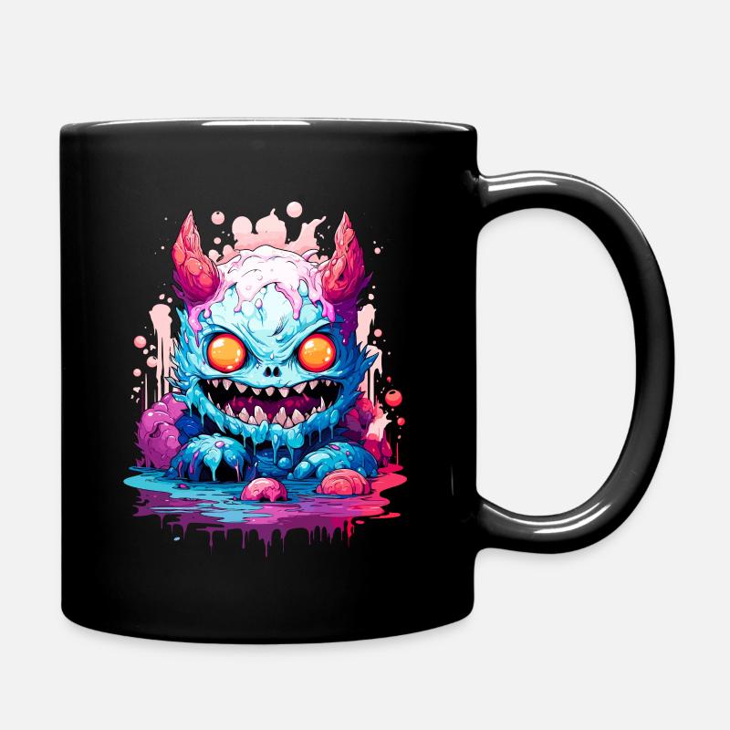 Gruselige Halloween-Monster - Tasse einfarbig - Schwarz