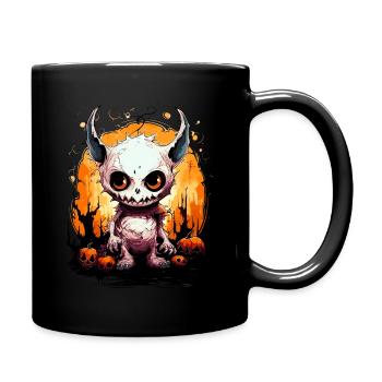 Gruselige Halloween-Monster - Tasse einfarbig - Schwarz - Rechts