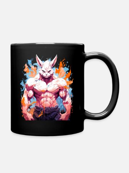 Lapin monstre effrayant d’Halloween - Mug uni - noir