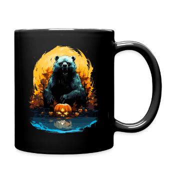 Gruselige Halloween-Monster - Tasse einfarbig - Schwarz - Rechts
