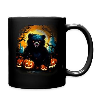 Gruselige Halloween-Monster - Tasse einfarbig - Schwarz - Rechts