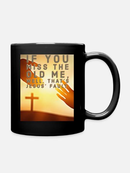 That's Jesus' fault - Full Colour Mug - black
