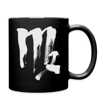 Zodiac sign Virgo - Calligraphy - Full Colour Mug - black - Right