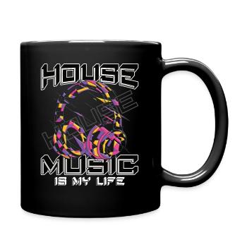 House Music is my Life - Full Colour Mug - black - Right