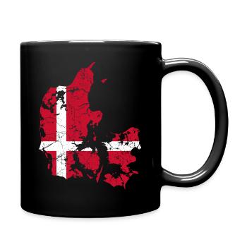 Denmark national flag Danish pride Nordic - Full Colour Mug - black - Right