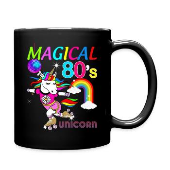 Licorne Magique Années 80 Cadeau Humour - Mug uni - noir - Droite