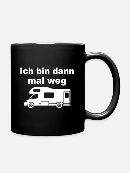 Campingplatz - Tasse einfarbig - Schwarz