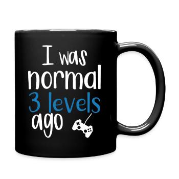 Jeux Video Humour Niveau - Mug uni - noir - Droite