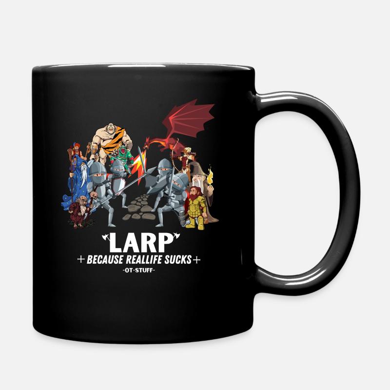 Larp because reallife sucks - Tasse einfarbig - Schwarz