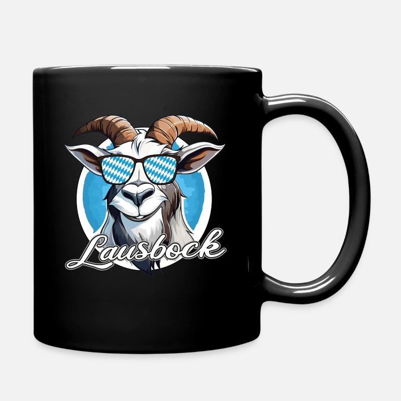 Lausbua Tracht Ziege Bock Bayrisches Volksfest - Tasse einfarbig - Schwarz
