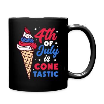 4th of July is cone-tastic - Full Colour Mug - black - Right