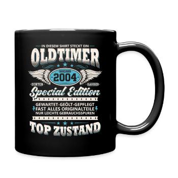 Oldtimer Baujahr 2004 Jahrgang Geburtstag Geschenk - Tasse einfarbig - Schwarz - Rechts
