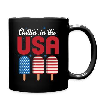 Chillin' in the USA - Tasse einfarbig - Schwarz - Rechts