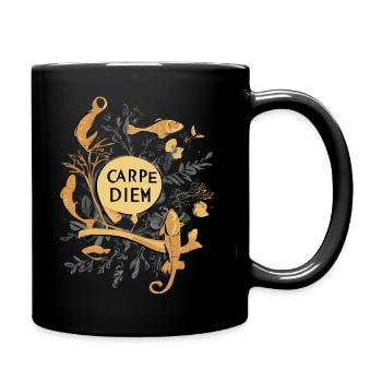 Carpe Diem - Tasse einfarbig - Schwarz - Rechts