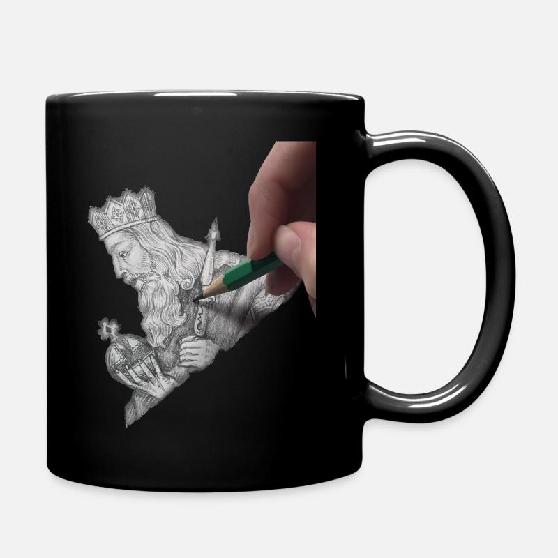 König - Tasse einfarbig - Schwarz