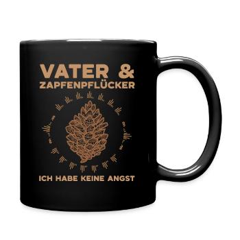 Vater und Zapfenpflücker, Ich habe keine Angst - Tasse einfarbig - Schwarz - Rechts